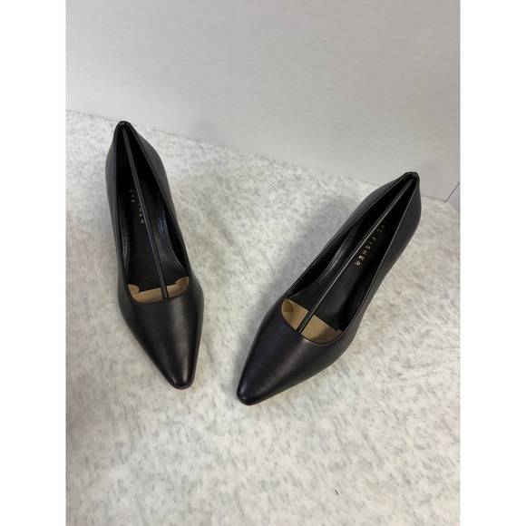 Marc Fisher LTD Shoes - Marc Fisher LTD Kendri Black Leather Pointed Toe Kitten Heel Pumps Womens 7.5 M